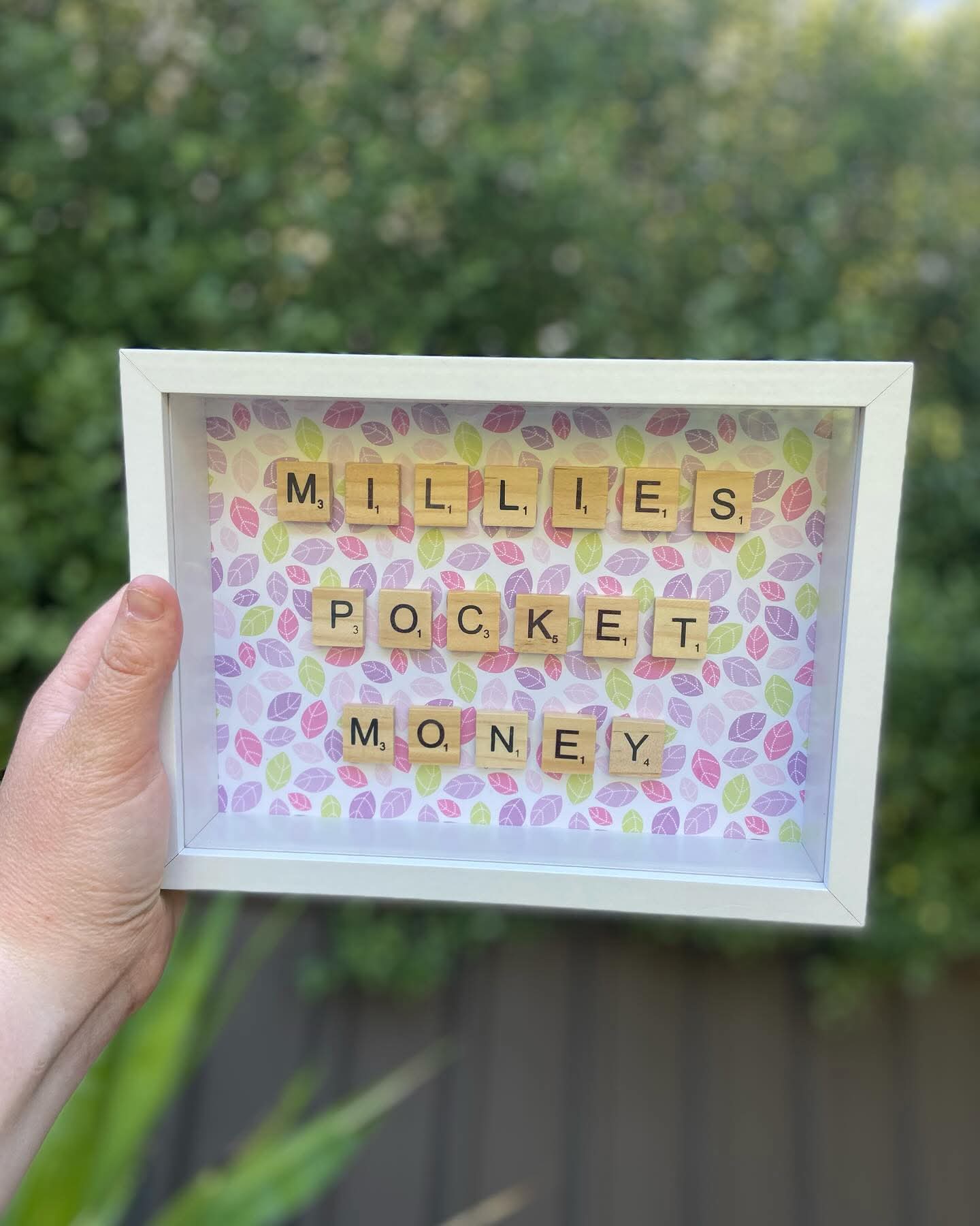 Pocket Money Scrabble Tile Money Box