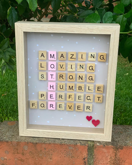 Mother Love Scrabble Tile Frame